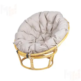 Кресло Папасан 23/01 с бежевой подушкой