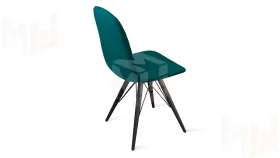 Стул Шерри К3 Черный муар, Велюр Confetti  Izumrud