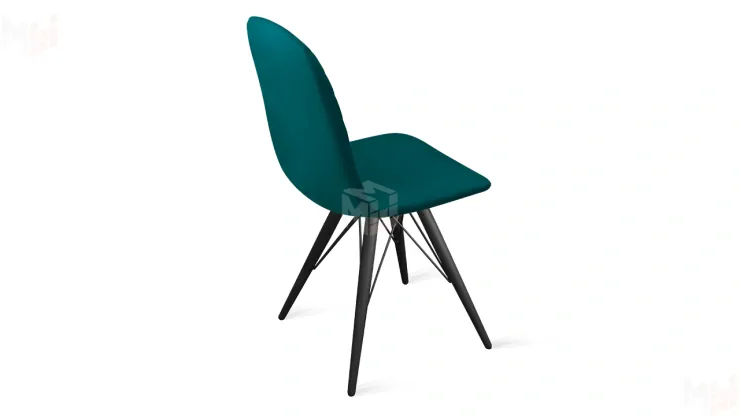 Стул Шерри К3 Черный муар, Велюр Confetti  Izumrud