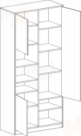 Шкаф трехдверный Фрегат