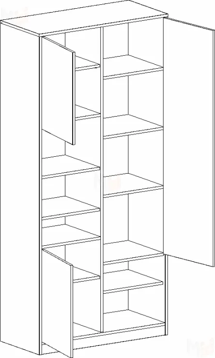 Шкаф трехдверный Фрегат