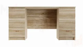 Стол письменный Кастор 6 ящиков сонома