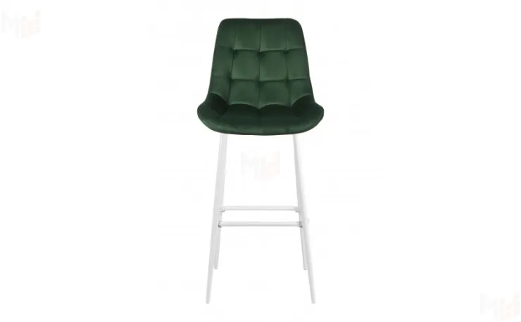 Барный поворотный стул Эйден Confetti deep forest/белый