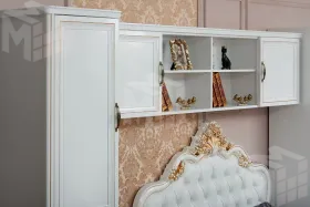 Секция навесная мост Натали белый глянец