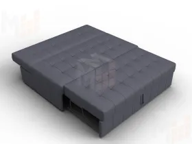 Диван прямой Лига-107 (140) ( GRIFON 15 серый )