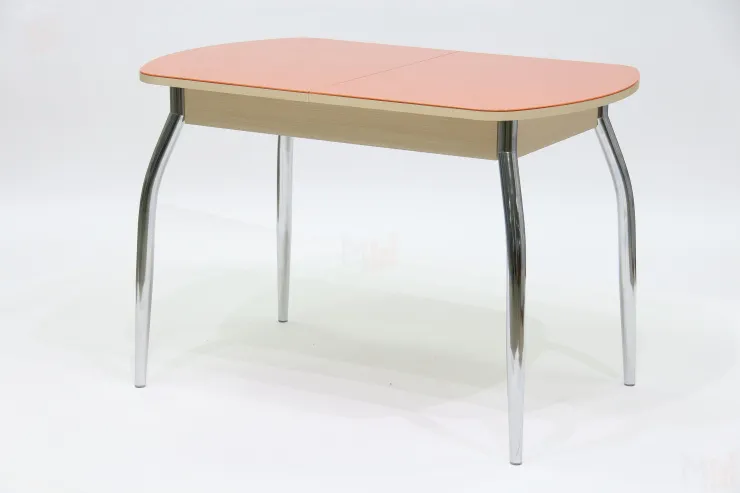 Стол раздвижной Гала-1 (беленый дуб/оранжевый)