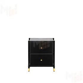 Комод Leset Нирита/Хайди, 2 ящика, Чёрный (Черный/Черный)