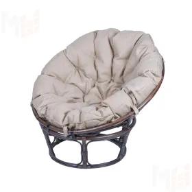 Кресло Папасан 23/01 с бежевой подушкой