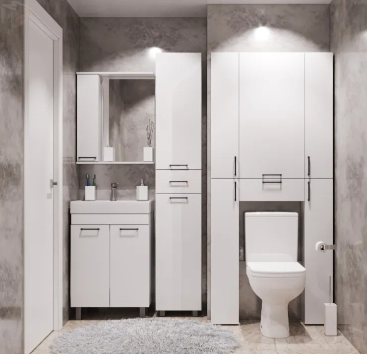 Мебель для ванных комнат серии "Контраст Айсберг" Домино
