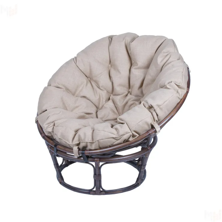 Кресло Папасан 23/01 с бежевой подушкой