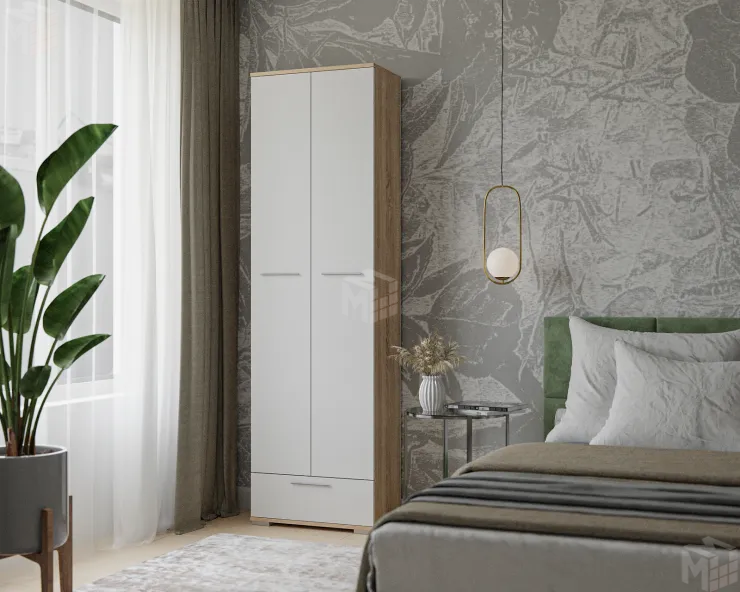 Шкаф Калифорния (Дуб Сонома / Белый)