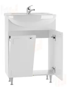 Тумба под умывальник "Уют 60 Классик" с корзиной для белья Айсберг