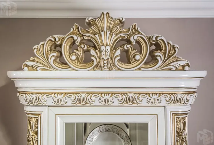 Витрина Алсу 2-ств белый глянец