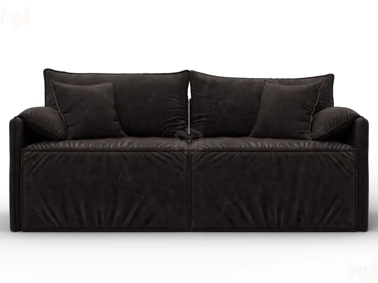 Диван прямой модульный Лига-106 ( BRUT 17 коричневый )