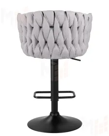 Стул барный DOBRIN LEON (серая ткань (LAR 275-17))