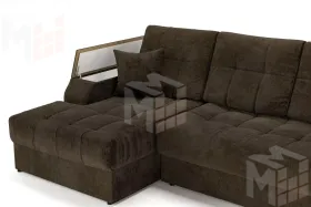 Угловой диван-кровать Лас-Вегас Коричневый левый