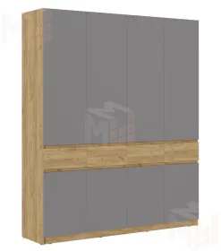 Шкаф Бостон ШК-004 (крафт золотой/серый шифер)