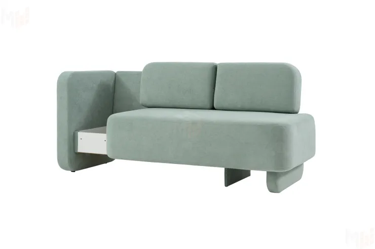 Кушетка «Хьюстон» на пружинном блоке Вивальди 09 бирюза