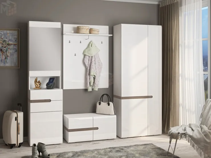 Прихожая Ультра Белый/Белый глянец №2