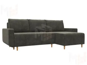 Диван угловой Лига-130 угол универсальный ( LAIM 10 темно-коричневый )