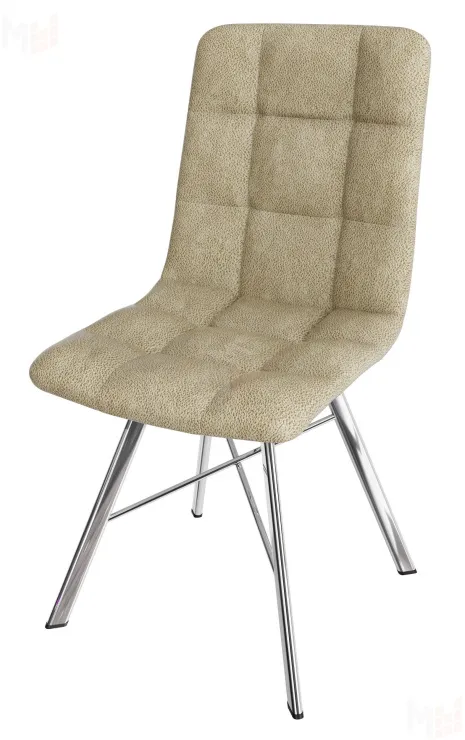 Стул Чили (замша бежевая, ноги хром)