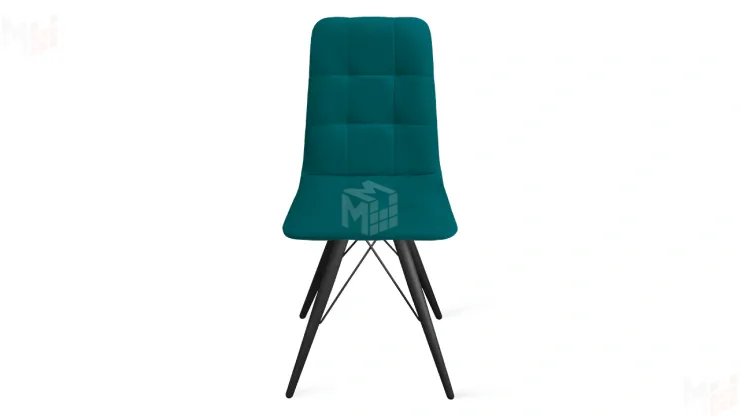 Стул Аспен К3 Черный муар, Велюр Confetti Izumrud