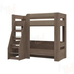 Кровать двухъярусная Симба шимо темный - кофе с молоком