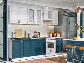 Кухня Ирина 2,0 белый/джинс