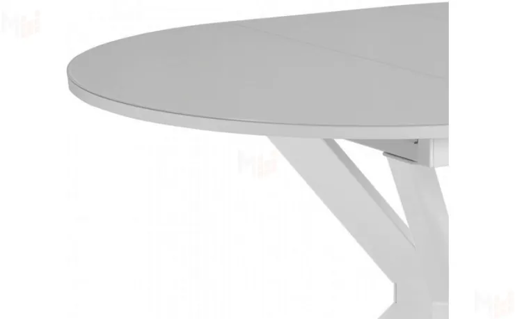 Стол раскладной стеклянный Вега Лофт D90 Белый