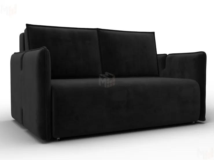 Диван прямой Лига-117 ( SEVEN 35 черный )