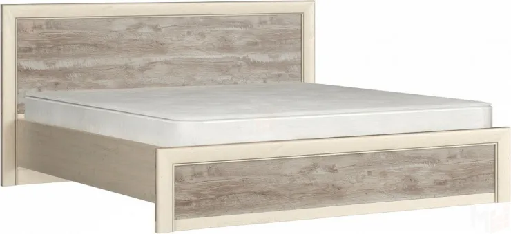 Кровать двухспальная Коллекция Мартина (Дуб приморский/Дуб юкон)