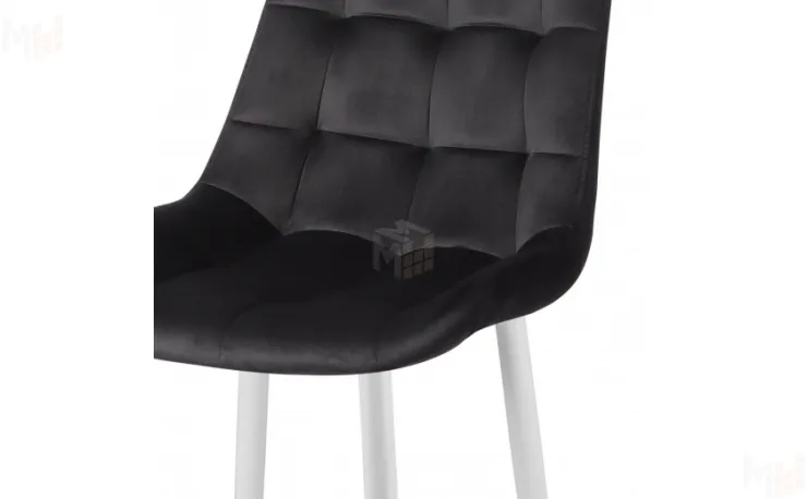 Полубарный поворотный стул Эйден Confetti черный H-75/белый