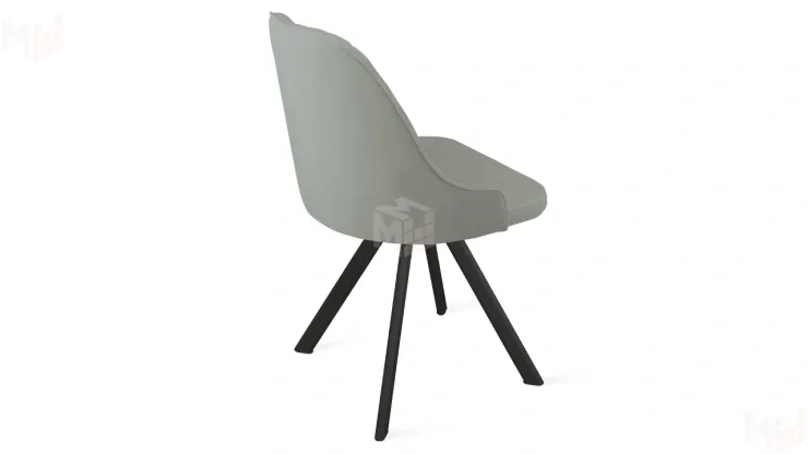 Стул Гранд К2 Черный муар, Велюр Confetti Silver