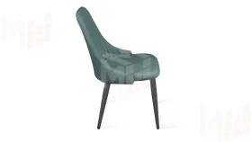 Стул Франк (конус) исп. 2 - ДП2-30 Графит/Микровелюр Madera Aquamarine (аквамарин)