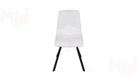 Стул Бруно (паук Т2) Черный муар матовый, Кожзам Белый