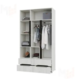 Шкаф Вега 3-х створчатый с ящиками/зеркало (прованс)