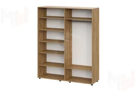 Шкаф четырехстворчатый Милан  Дуб Золотой/Белый Матовый