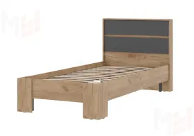 Кровать Хелен КР 01 900 дуб крафт золото - серый графит