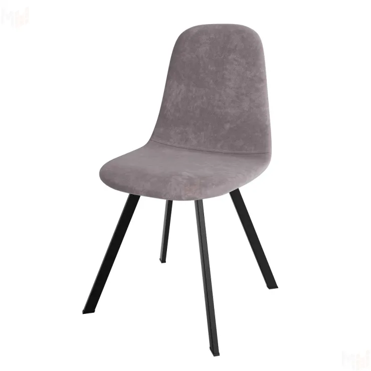 Стул Кассиопея (велюр дымчато-розовый, ноги профиль черный)