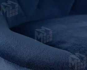 Стул барный DOBRIN LOGAN BLACK (синий велюр (MJ9-117))