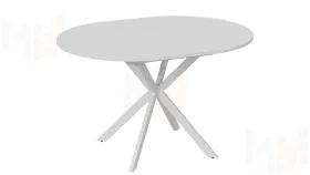 Стол обеденный раздвижной Мэдисон Тип 1 Белый муар, Белый