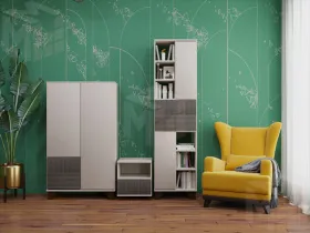 Гостиная Копенгаген белый/серый графит вариант 5