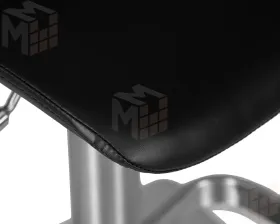 Стул барный DOBRIN ALDO (черный PU YP33-19, основание из нержавеющей стали)