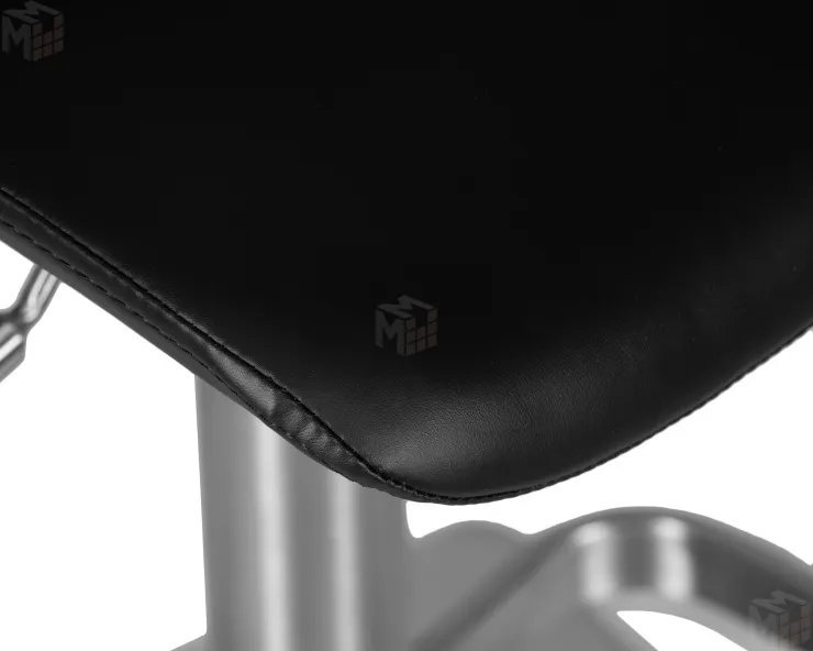 Стул барный DOBRIN ALDO (черный PU YP33-19, основание из нержавеющей стали)