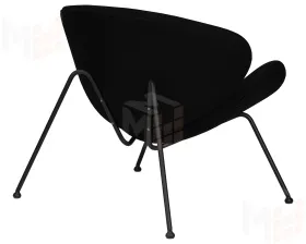 Кресло дизайнерское DOBRIN EMILY (черный ткань AF9, черное основание)