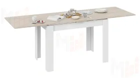 Стол раздвижной Промо  тип 4 Белый, Дуб Сонома светлый