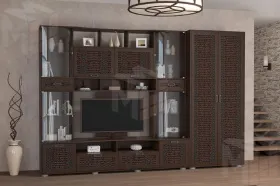 Гостиная Аллегро 4 со шкафом Крокодил Темный