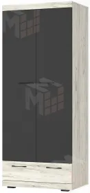 Шкаф СОНАТА ШС-900  со штангой Дуб Крафт белый - Антрацит