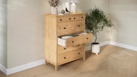 Комод КЫМОР 6 ящиков светло-коричневый
