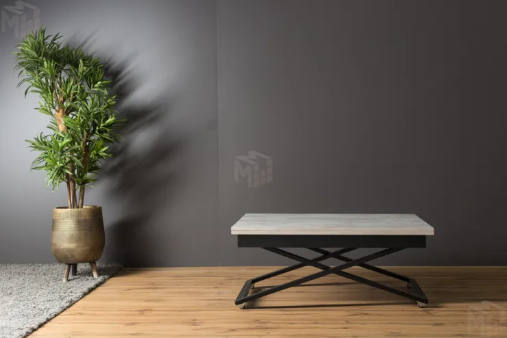 Стол-трансформер Accord D51/S53 Бетон/Черный